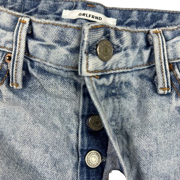 GRLFRND Helena High Rise Denim Cut Off Shorts Women's Size 26 Very Distressed - Picture 5 of 6